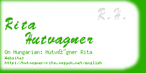 rita hutvagner business card